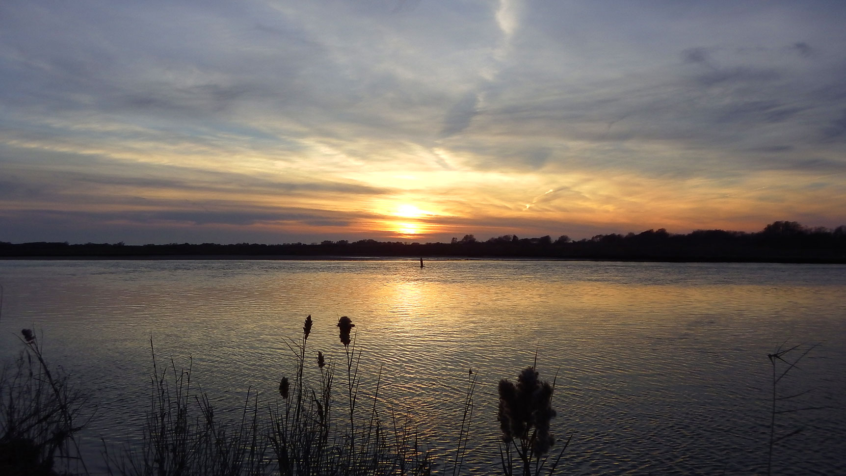 Sunset over water