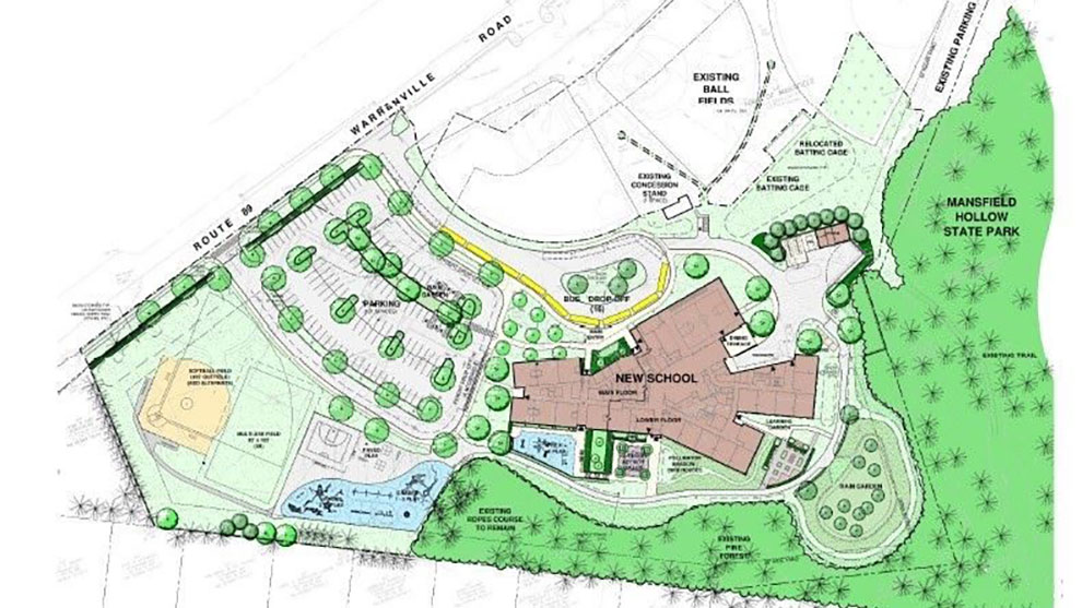 site Plan for Mansfield elementary school
