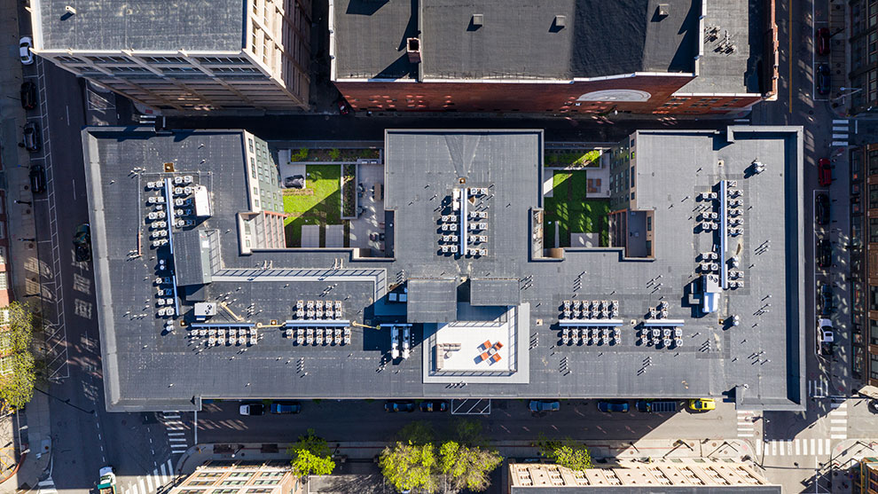 Aerial view of Nightingale building