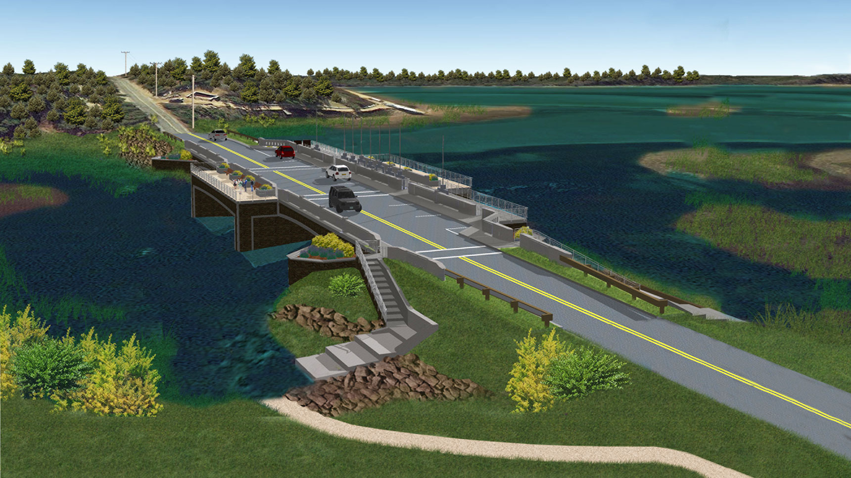 Rendering of herring river bridge project