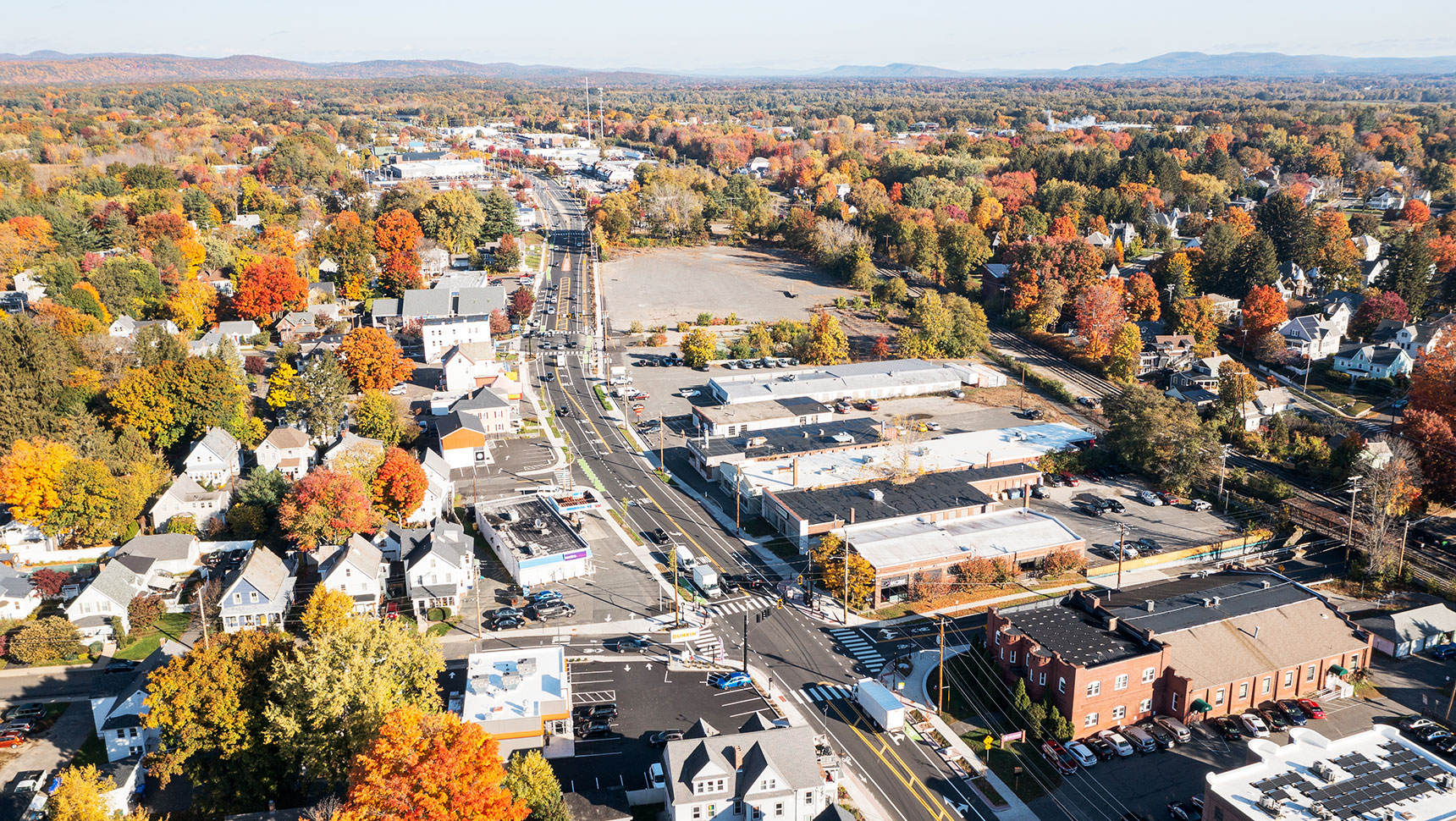 King street aerial view