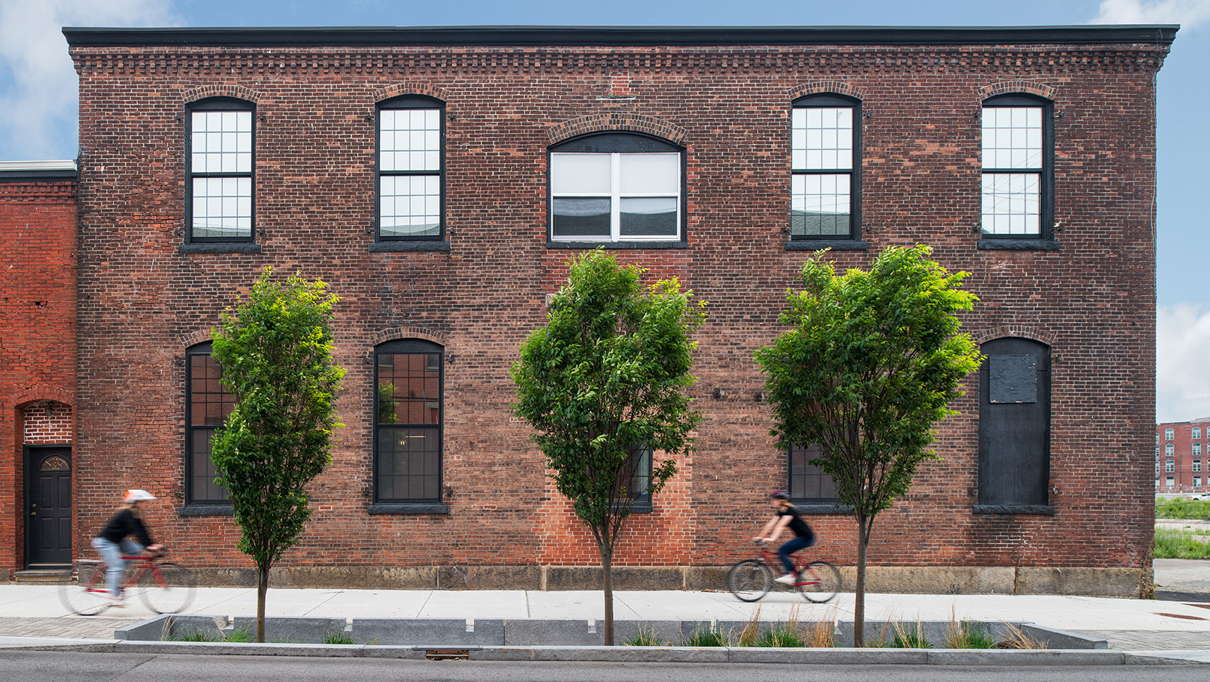 people riding bikes on Pine Street