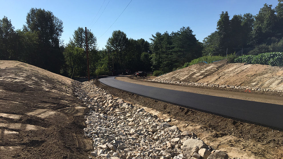 Newly paved road