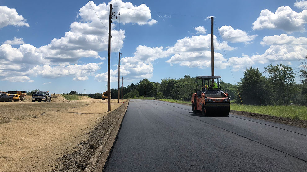 Newly paved road