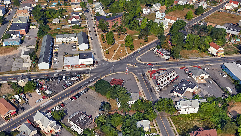 six corners roundabout before