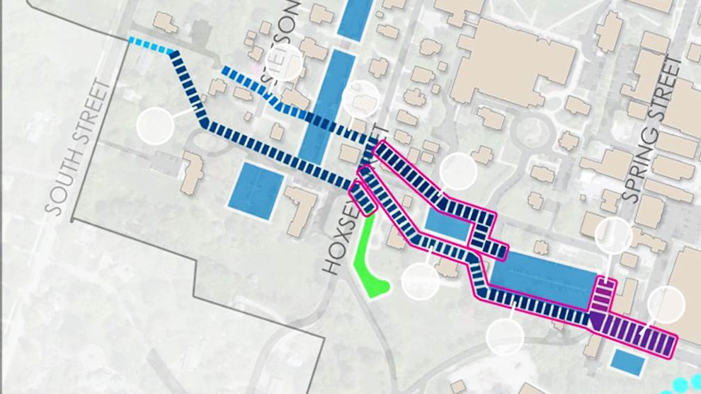 Spring and Latham streetscape plan view