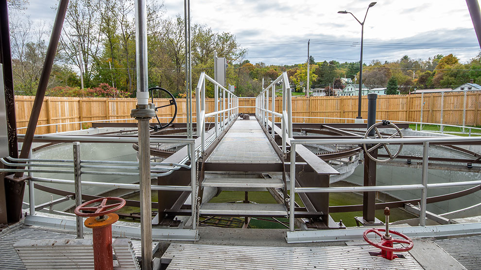 wastewater treatment plan view of equipment