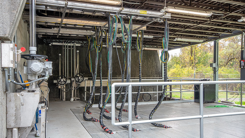 wastewater treatment plan view of equipment