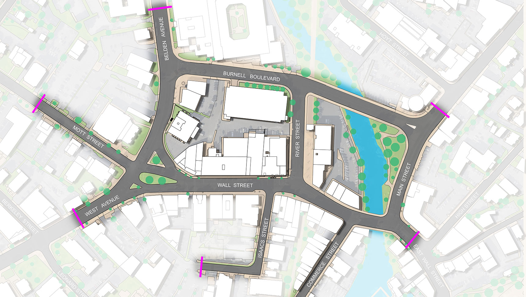 Wall street project limits map