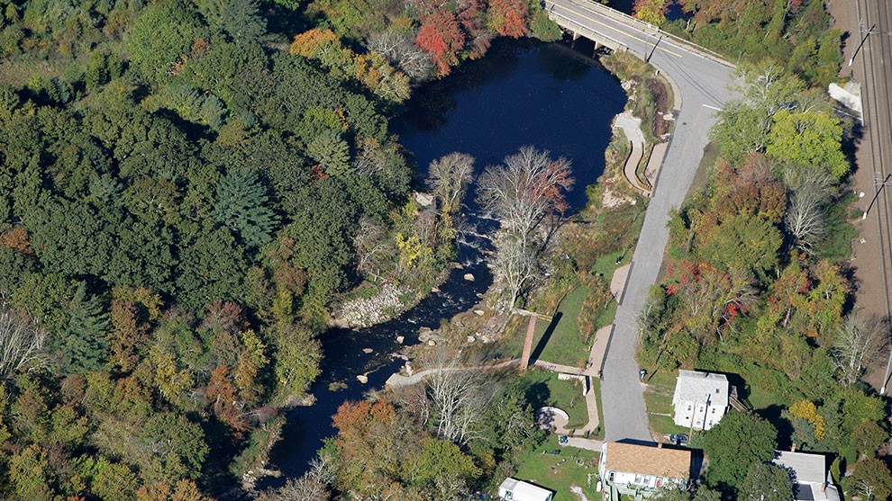 Aerial view of watershed